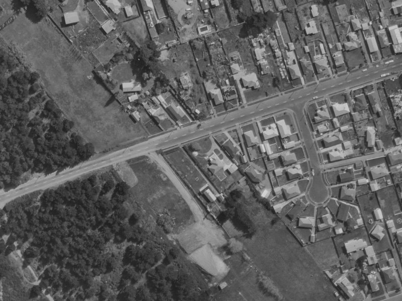 117 Bridge Street from the air, 1970-1974