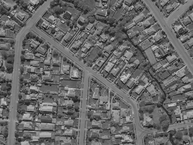 25 Totara Street from the air, 1970-1974