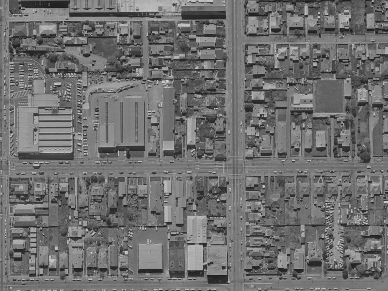 209 Salisbury Street from the air, 1970-1974