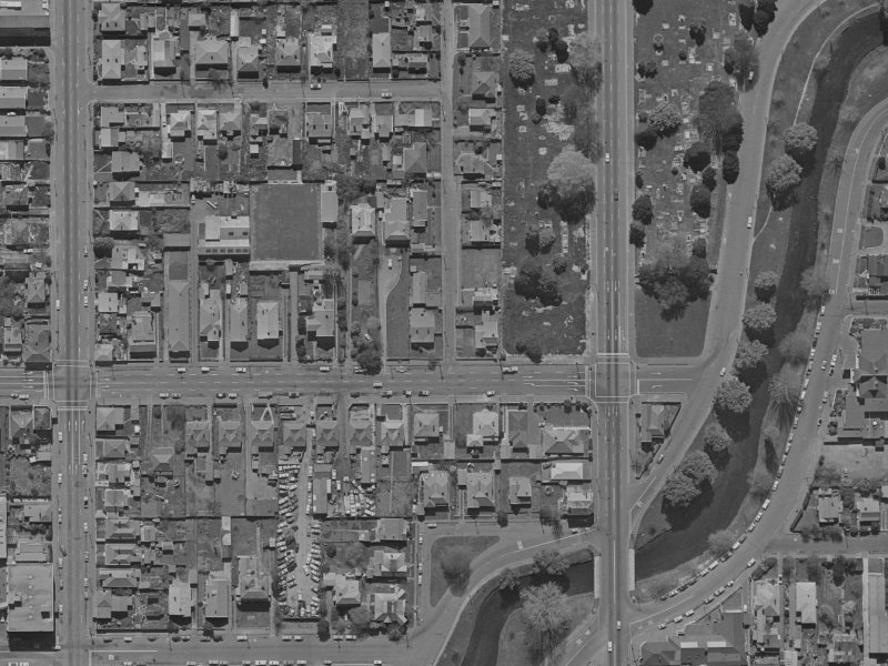 7 Ely Street from the air, 1970-1974
