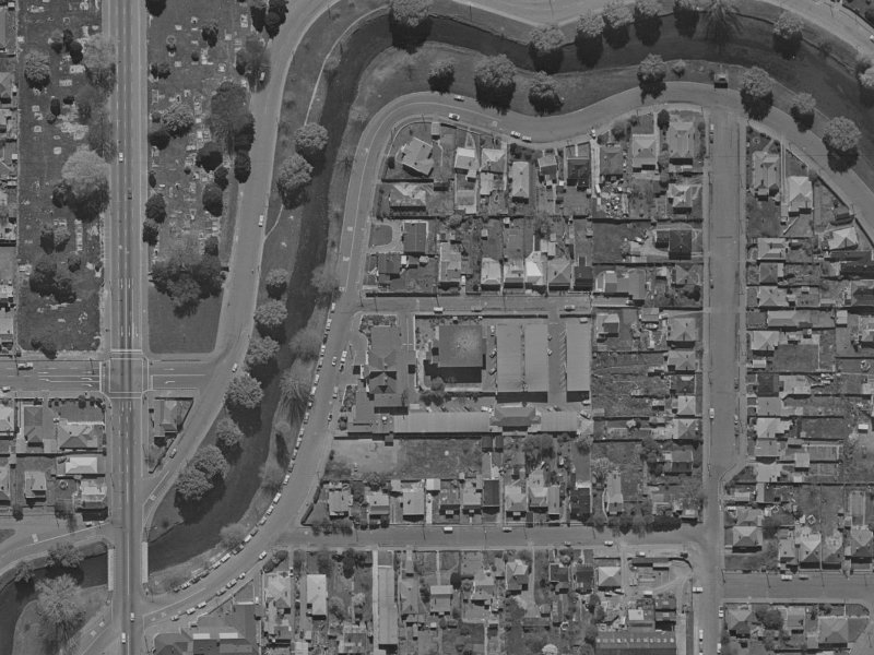 1 Willow Street from the air, 1970-1974