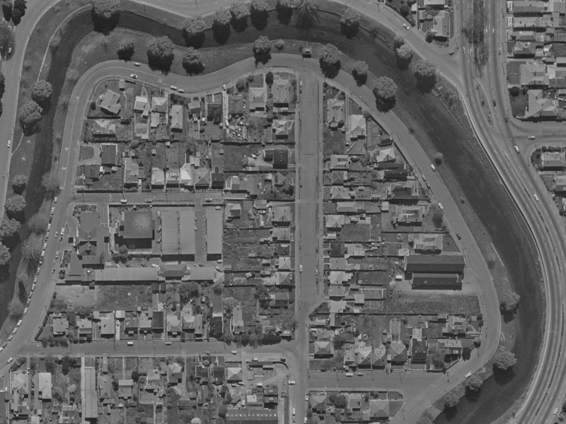 49 Bangor Street from the air, 1970-1974
