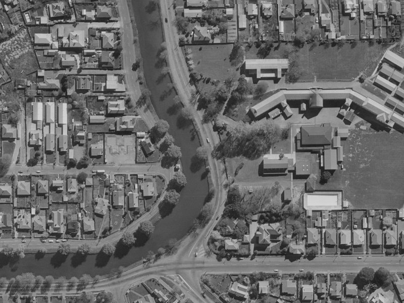 173 Avonside Drive from the air, 1970-1974