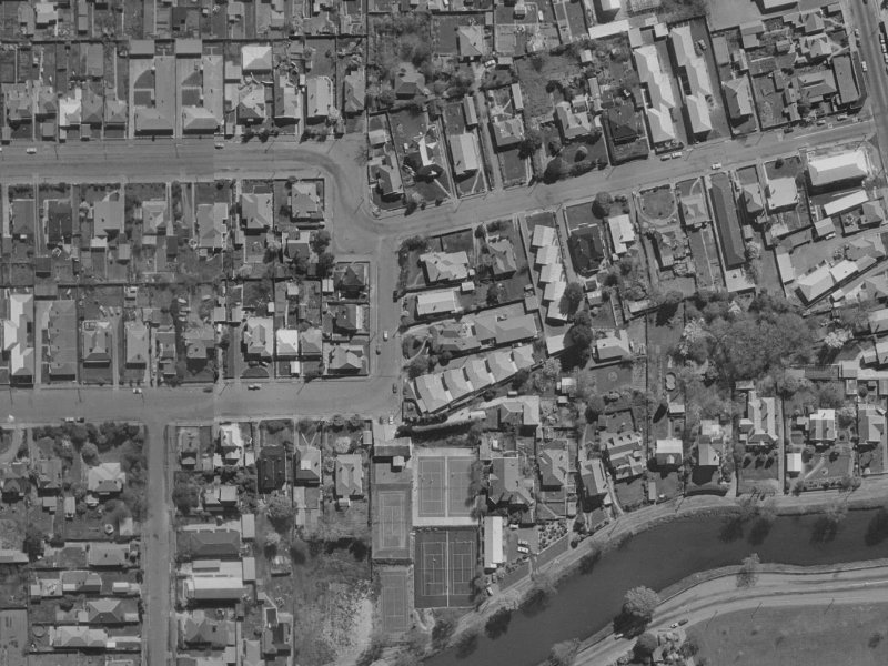 46 Harvey Terrace from the air, 1970-1974