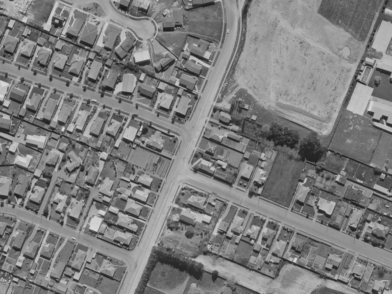 42A Nortons Road from the air, 1970-1974