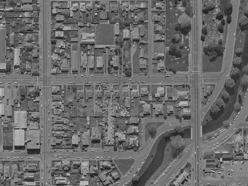236 Salisbury Street from the air, 1970-1974