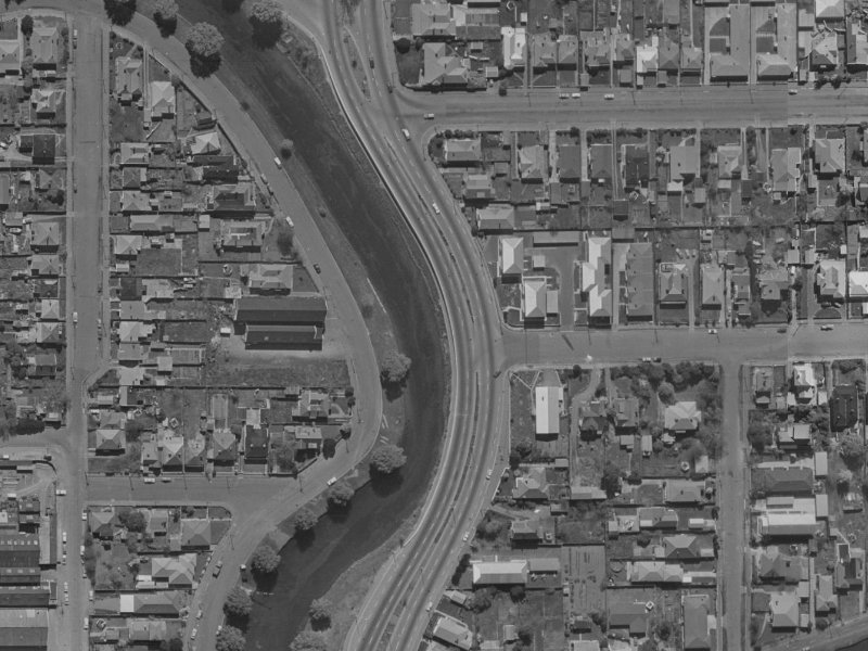 252 Fitzgerald Avenue from the air, 1970-1974