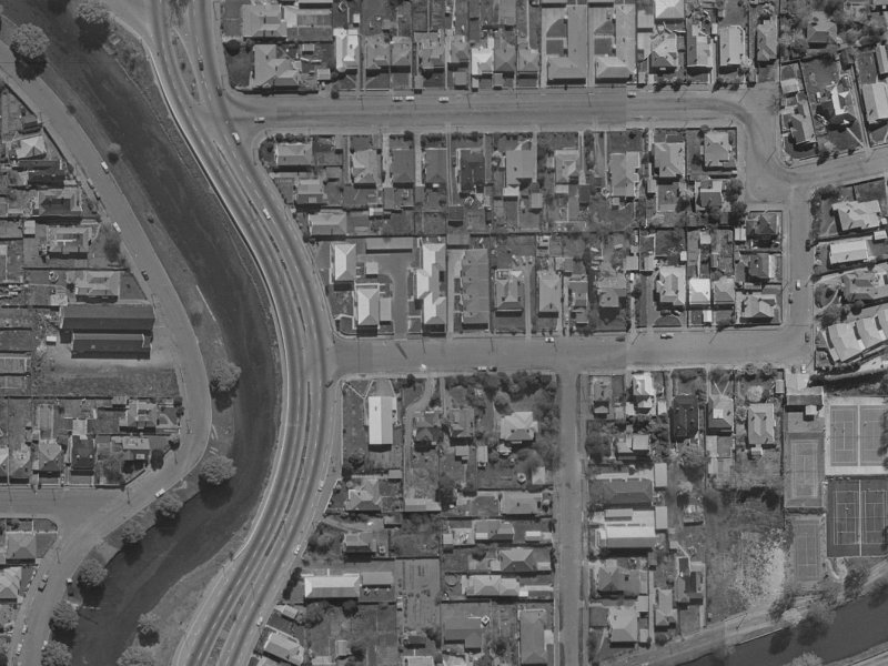 6 Harvey Terrace from the air, 1970-1974