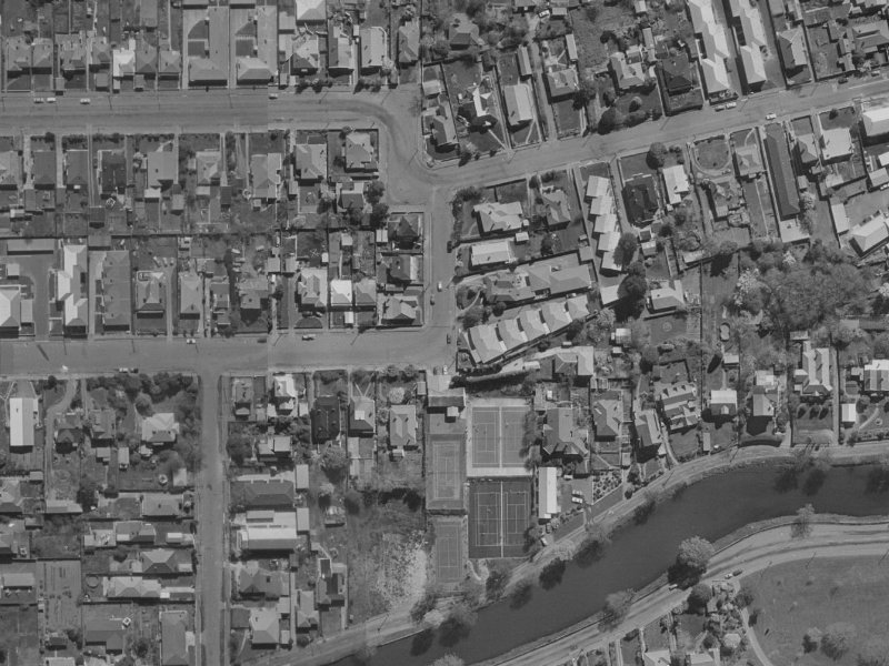 42 Harvey Terrace from the air, 1970-1974