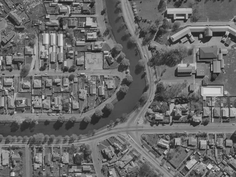 155 River Road from the air, 1970-1974