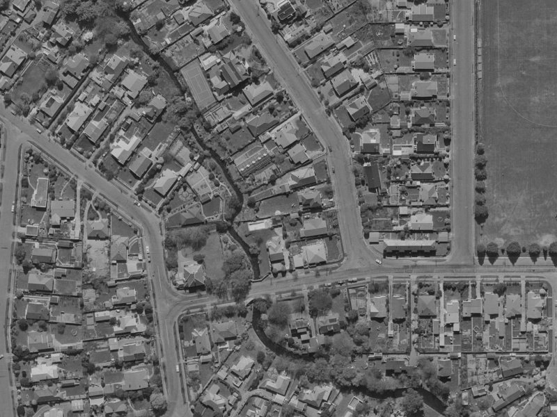 7 Kotare Street from the air, 1970-1974