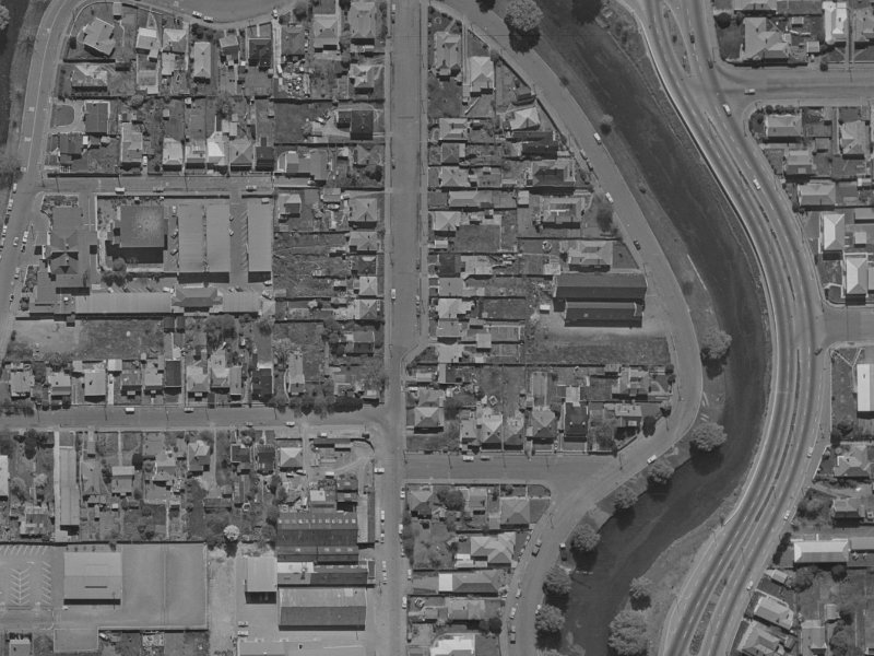 38 Bangor Street from the air, 1970-1974