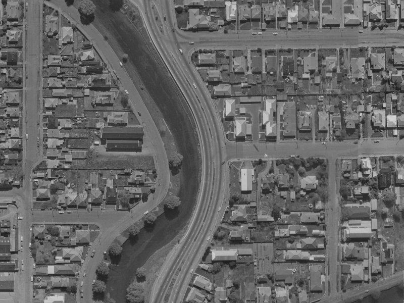 250 Fitzgerald Avenue from the air, 1970-1974