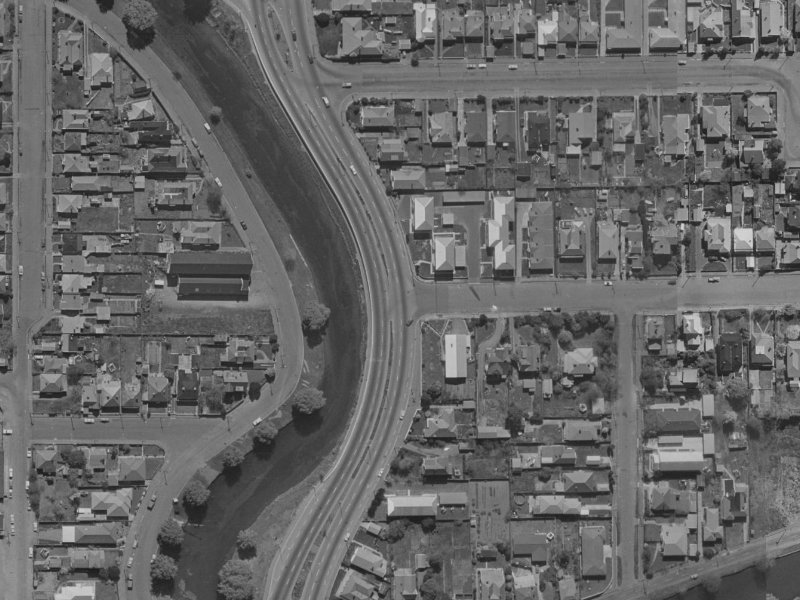 252 Fitzgerald Avenue from the air, 1970-1974