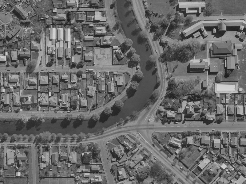 150 River Road from the air, 1970-1974