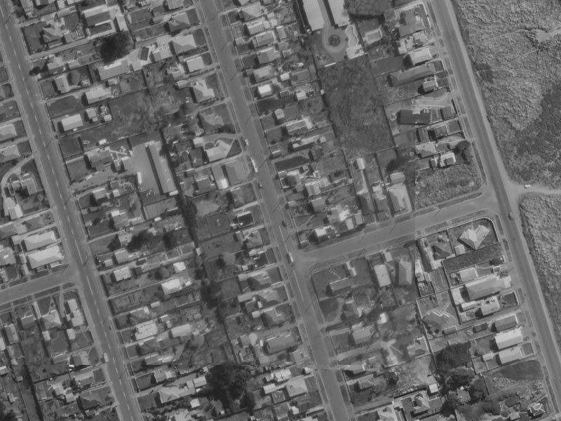 135 Pine Avenue from the air, 1970-1974
