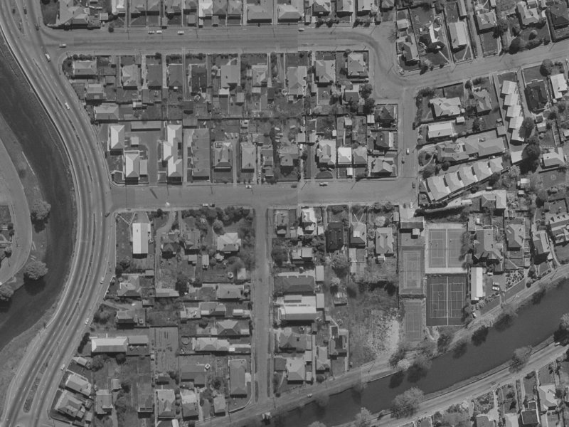 22 Harvey Terrace from the air, 1970-1974