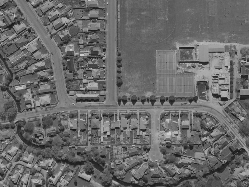 63 Kahu Road from the air, 1970-1974