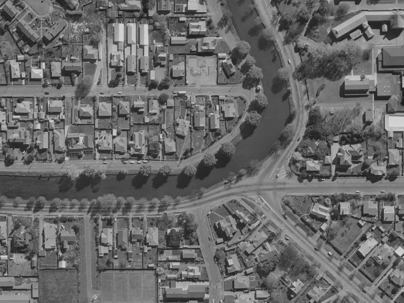 143 River Road from the air, 1970-1974