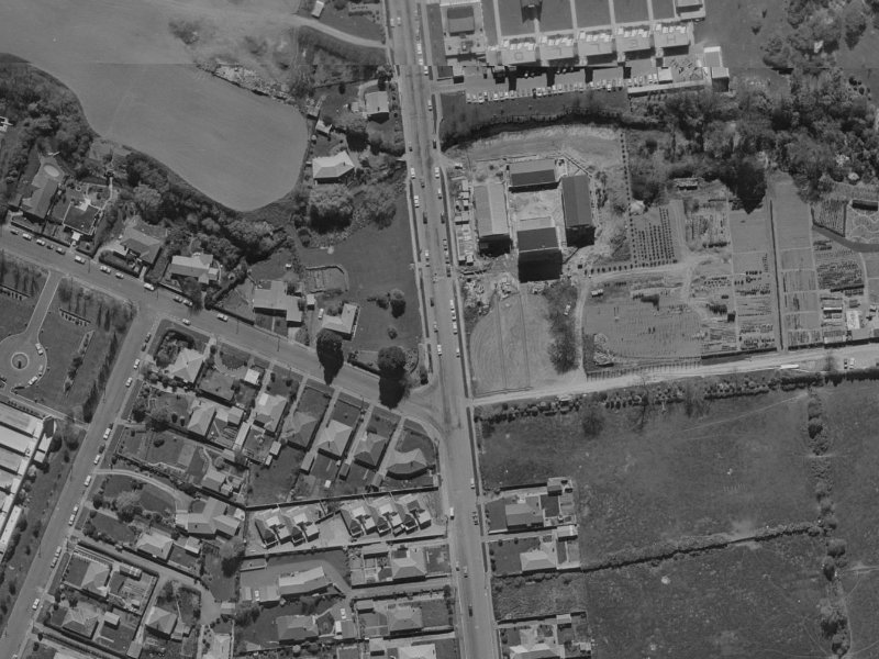 76-88 Waimairi Road from the air, 1970-1974