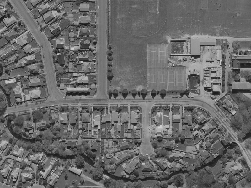 57 Kahu Road from the air, 1970-1974