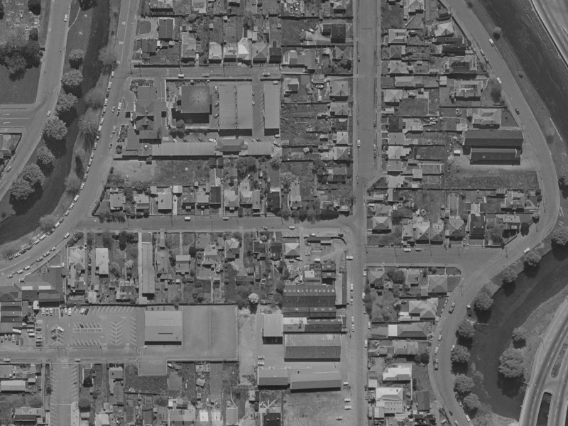 25 Hurley Street from the air, 1970-1974