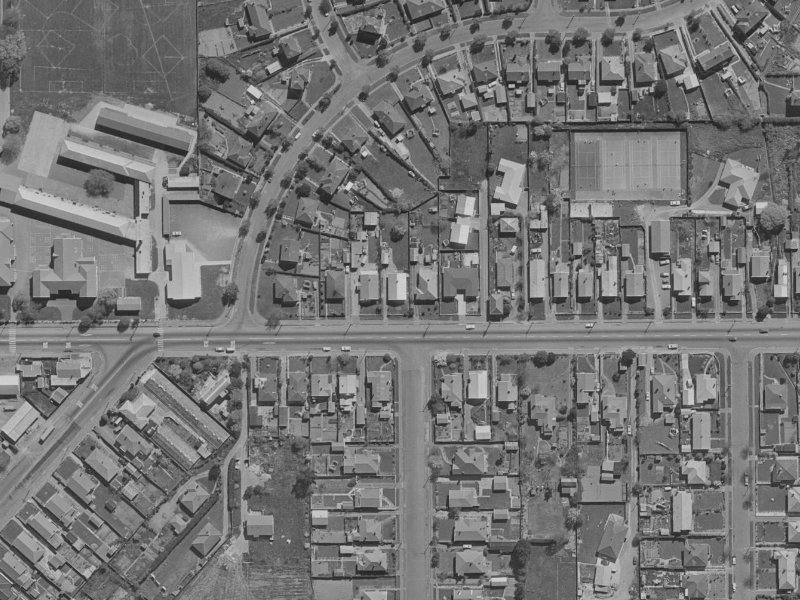 261A Woodham Road from the air, 1970-1974