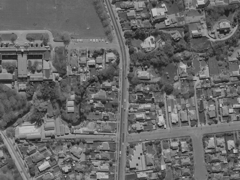 61 Straven Road from the air, 1970-1974