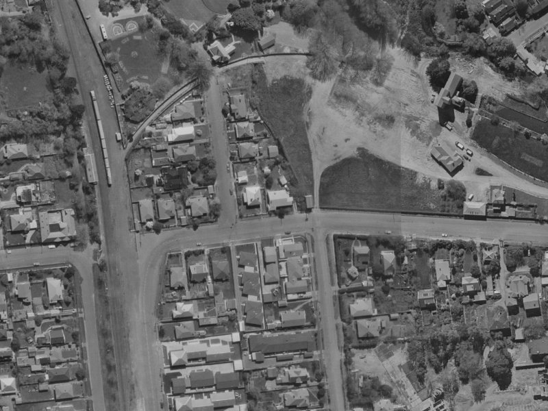 34 Matai St E from the air, 1970-1974