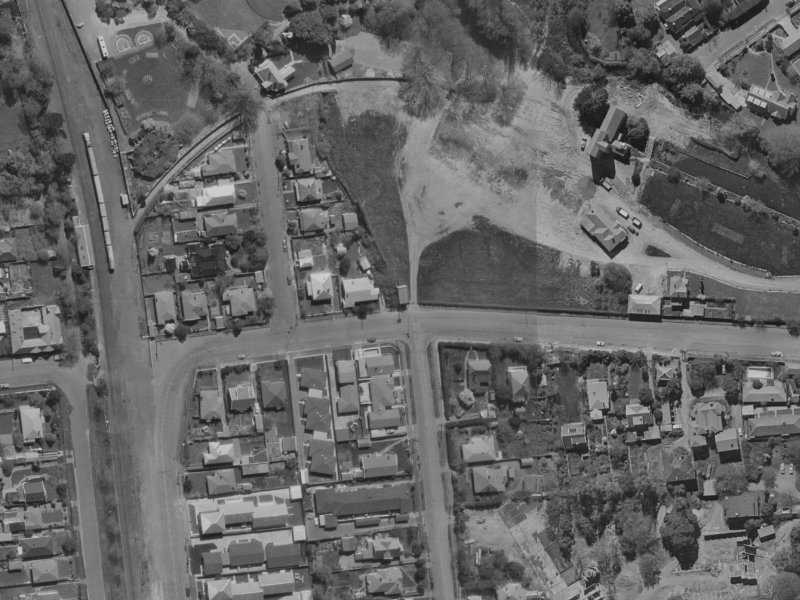 10E Matai Street East from the air, 1970-1974