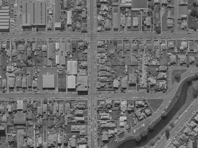 336 Madras Street from the air, 1970-1974