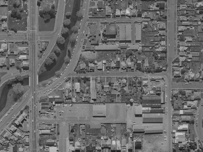 16B Hurley Street from the air, 1970-1974
