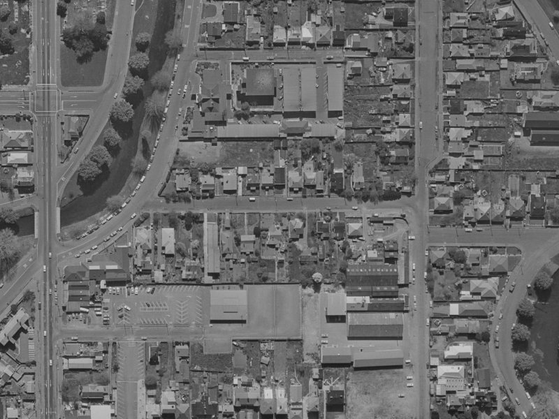 22 Hurley Street from the air, 1970-1974