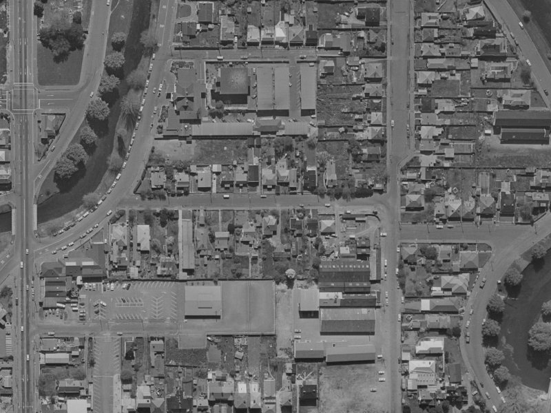 19 Hurley Street from the air, 1970-1974