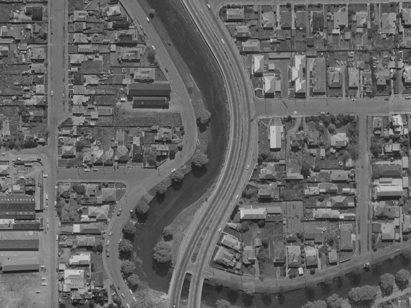 452 Oxford Terrace from the air, 1970-1974