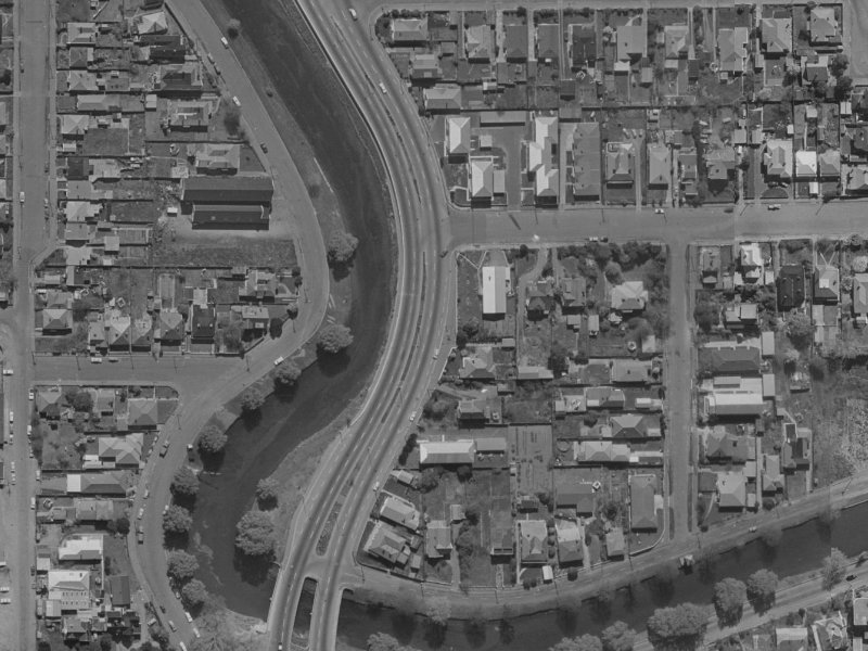 247 Fitzgerald Avenue from the air, 1970-1974
