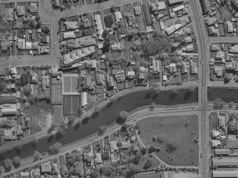 73 River Road from the air, 1970-1974
