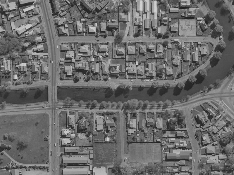 119 River Road from the air, 1970-1974
