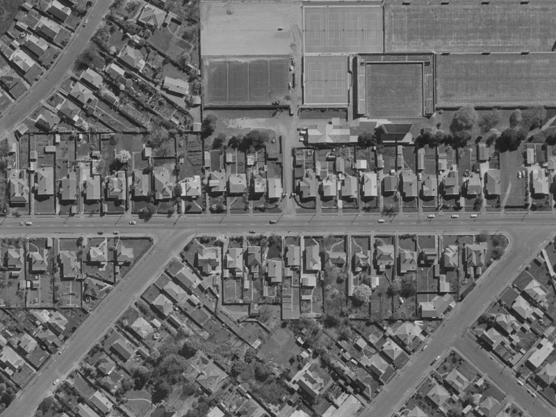 113 Woodham Road from the air, 1970-1974