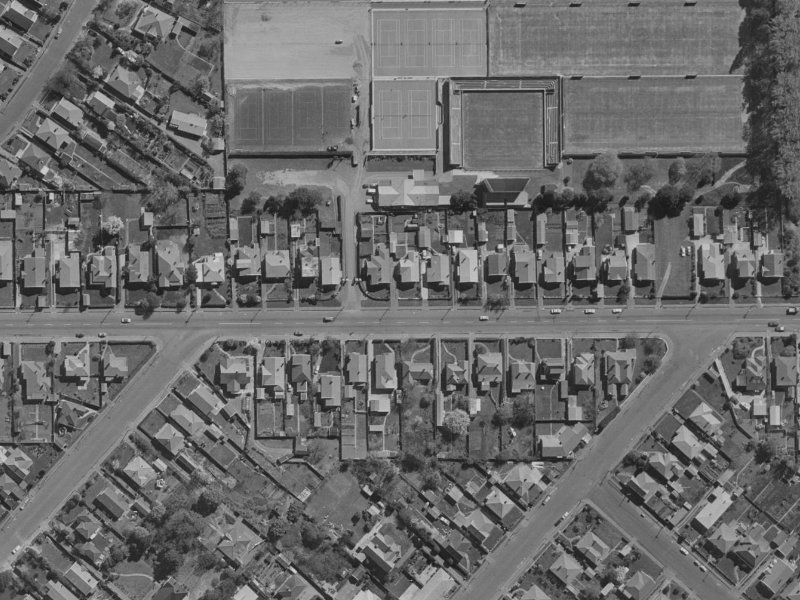 117 Woodham Road from the air, 1970-1974