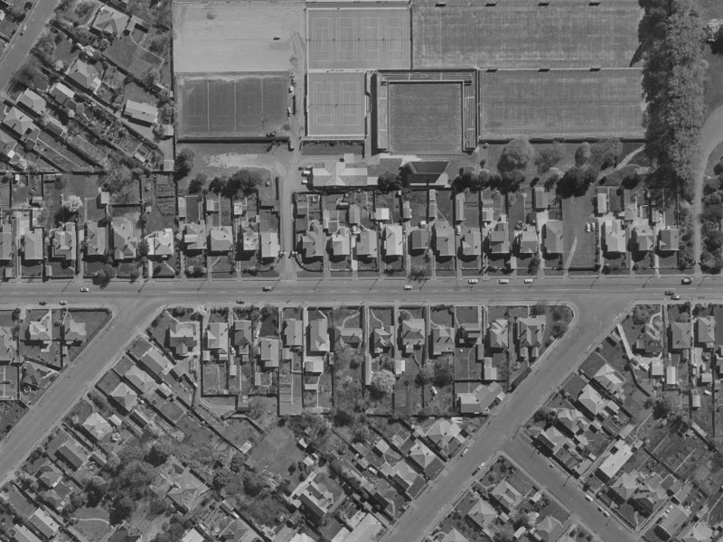 121 Woodham Road from the air, 1970-1974