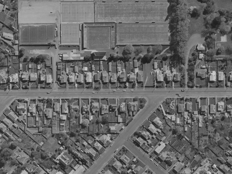 133 Woodham Road from the air, 1970-1974