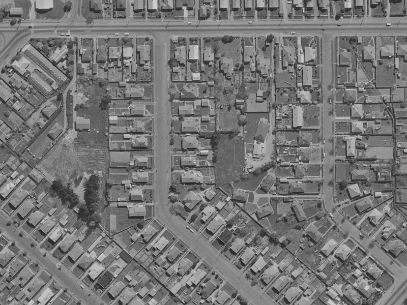 271E Woodham Road from the air, 1970-1974