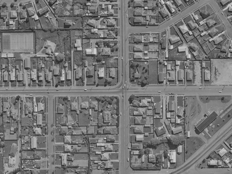 321 Woodham Road from the air, 1970-1974