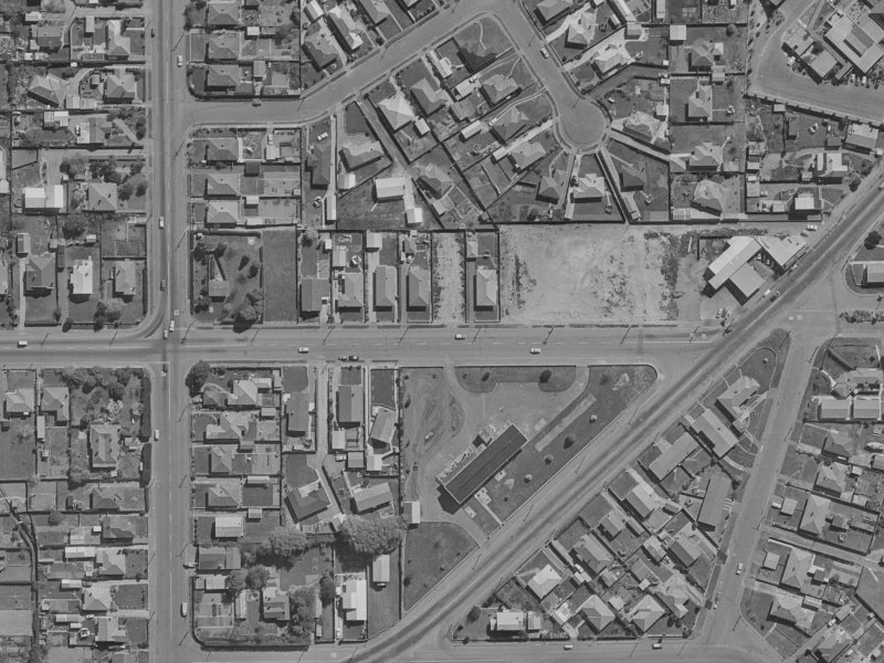 Woodham Road from the air, 1970-1974