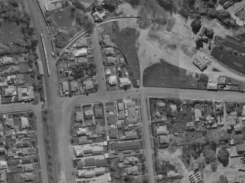 Matai St E from the air, 1970-1974