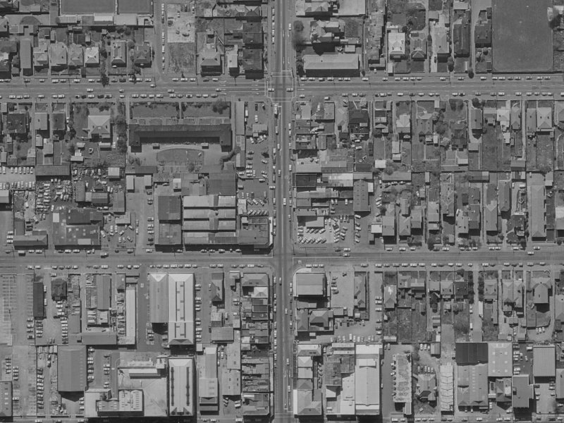 830A Colombo Street from the air, 1970-1974