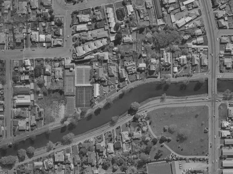 66 River Road from the air, 1970-1974