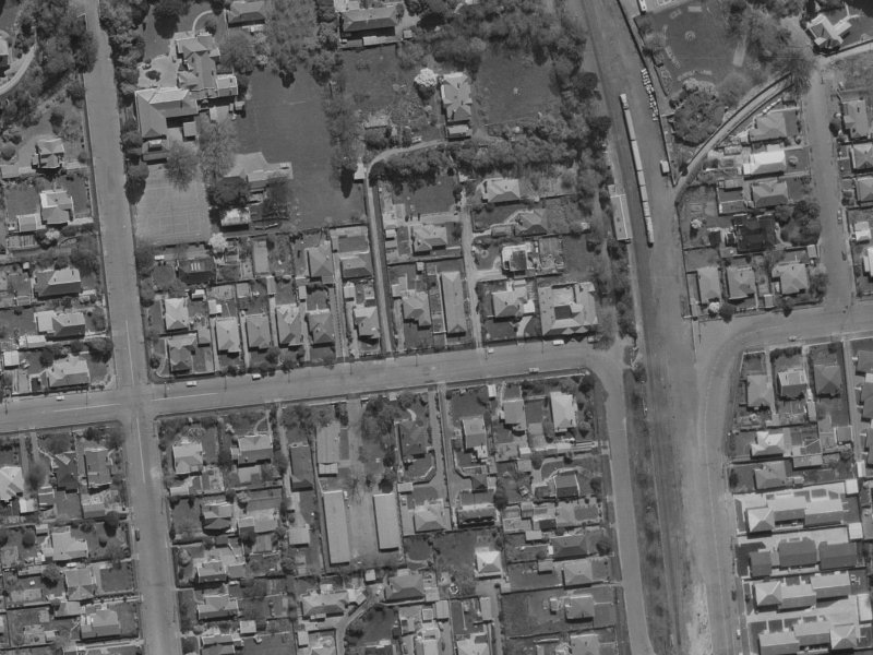 56 MATAI St W from the air, 1970-1974