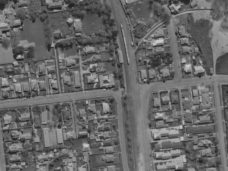 48 Matai Street West from the air, 1970-1974